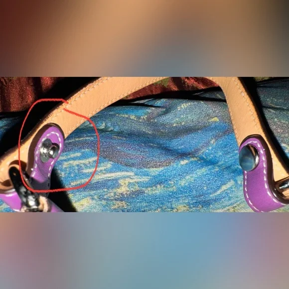 Coach Y2K Hampton Top Handle Nylon Mini Handbag (Baby Blue/Purple) - EUC - Picture 11 of 11